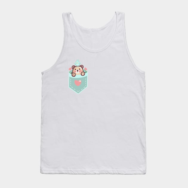 Pocket Bear for pet lovers Tank Top by FlatDesktop